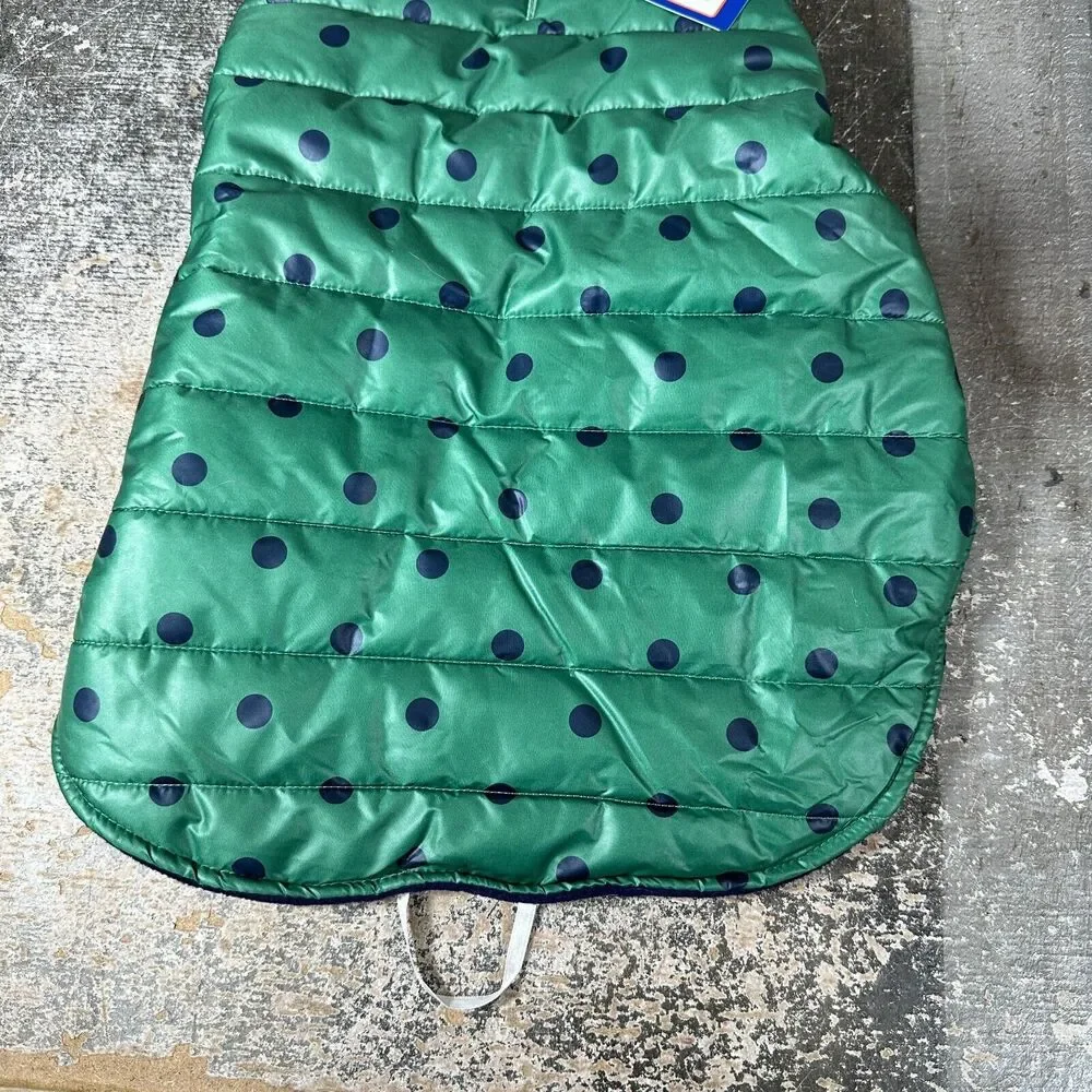 Top-Paw‎ Dog Puffer Jacket Size Large Green Polka Dot New w/tags